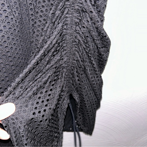 SWIM BY CACIQUE Size 28 Black Crochet NO-WIRE One-Piece Swim Dress Swimsuit - Picture 6 of 10